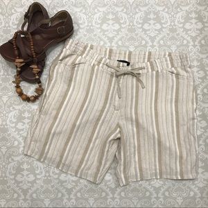Lane Bryant Linen Blend Striped Shorts Sz 18/20